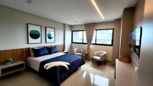 Flat de Luxo com Quarto Privativo 22º Andar no Vertigo