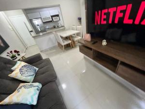 Apartamento com vista para o mar e sacada gourmet