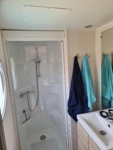 Campings Ile de France, mobil-home cosy au coeur d- une foret avec piscine : photos des chambres