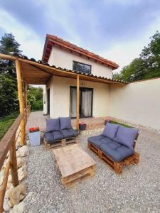 Maisons de vacances Cozy Tiny House plus SPA - a Pereille d-en Haut : photos des chambres