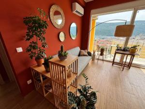 Terracotta gate to Kotor bay