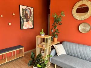 Terracotta gate to Kotor bay