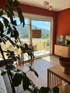 Terracotta gate to Kotor bay