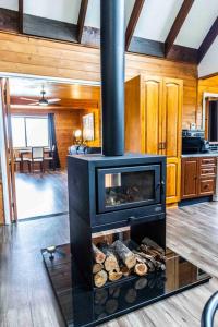 Gorgeous 3 bedroom raked ceiling cabin on the hill