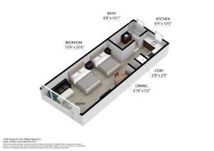 Deco Beachside Apt, w2 Queen Beds, WasherDryer