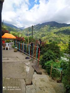 pequeña casa en finca cafetera