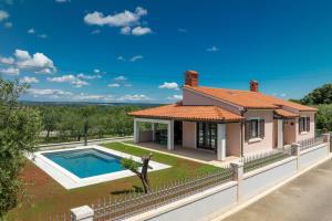 Olive tree oasis with heated pool