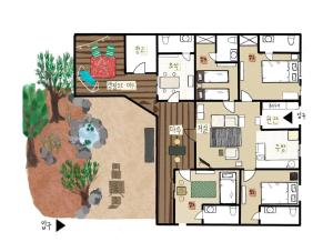 Hanok with a small yard in JEONJU Hanok Village