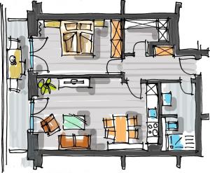 2-Raum-Ferienwohnung ohne Meerblick