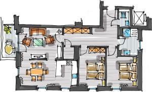 3-Raum-Ferienwohnung ohne Meerblick
