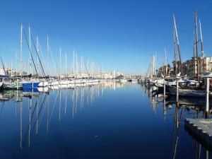 Port Leucate: T2 RDC 4 Pers proche port avec terrasse, parking sécurisé, TV, lave-linge, plancha - FR-1-798-3