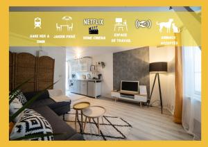 Joséphine Cosy - Centre Ville-Pets friendly - Home cinema Netflix - Jardin Privé
