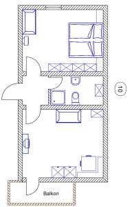 Apartment mit 1 Schlafzimmer