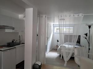 Appartements Grand Studio Independant a 30 minutes de Paris (RDC d-un pavillon) dans village bord de Seine : photos des chambres