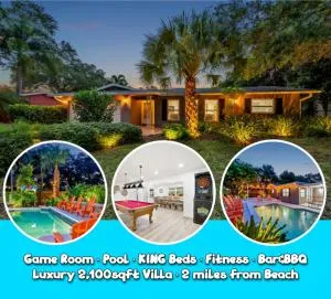 King Beds - Game Room - Pool - Beach 2m - 2,100sqft - ديوندين