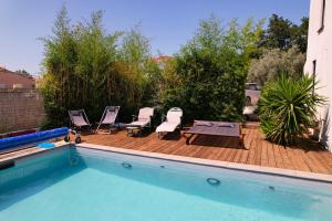 Villas Villa contemporaine, jardin mediterraneen et piscine privee : photos des chambres