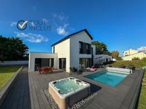 EOR GLAS - Villa avec piscine et spa proche mer - Porspoder