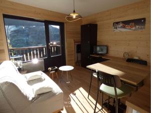 Studio rénové pour 4 au Grand-Bornand, balcon, casier à ski - FR-1-458-194