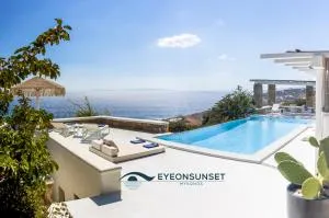 villa EYEONSUNSET -private pool-sea and sunset view-privacy-quiete - Houlakia
