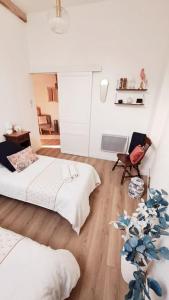 Maisons de vacances Maison de campagne en duplex : photos des chambres