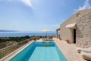 Villa Alemar House with Private pool and Spectacular sea views just 150m to the beach - Strinýlas