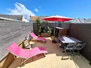 FLEUR DE SEL logement de 21m2 avec prêt vélos, cuisine et sdb privées avec terrasse clôturée de 17m2 - Kervalet