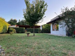 Dreibettzimmer mit Gartenblick