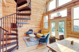 A-Frame Hardy Cabin w Spring River Views!