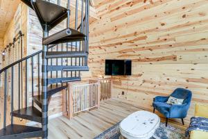 A-Frame Hardy Cabin w Spring River Views!