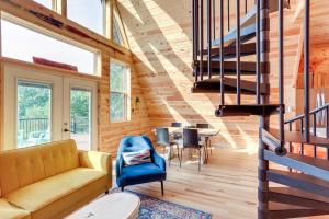 A-Frame Hardy Cabin w Spring River Views!