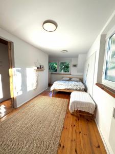 Domek nad Jeziorem Trzechowskim w lesie letniskowy na wsi