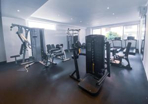 Lounge on big balcony, pool and gym