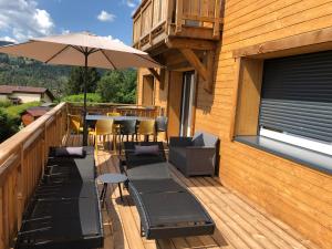Appartements la grande cabane du Blanc Ruxel : Appartement avec Terrasse