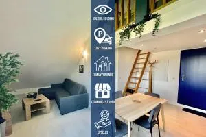 Loft renové avec Mezzanine - Vue sur le Loing - Commerces à pied - Dormelles