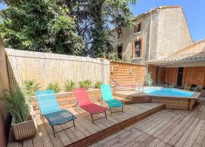 Villas Superbe Villa avec piscine, 4 chambres a Vinassan : photos des chambres
