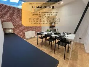 Les 3 Suites - 6 personnes - 3 chambres avec SDB privatives - Mazingarbe