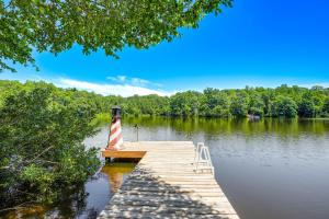 Lakefront Lusby Home with Fire Pit 3 Mi to Beach!