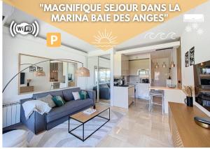 T1bis vue mer et port Marina Baie des Anges