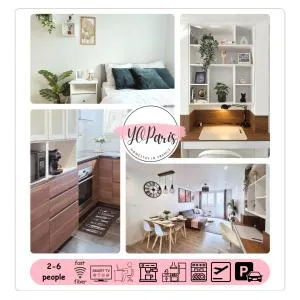 Entire 60m2 apartment - Close to Paris - Parking - Kitchen - 2min RERB - Olympic'24 - 皇后堡