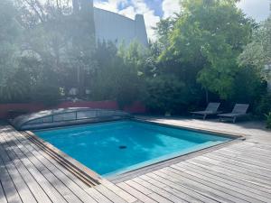Maisons de vacances La Passerelle Grande maison avec Piscine chauffee : photos des chambres