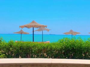 إطلالة مباشرة على البحر شاليه فندقي مكيف بحديقة خاصة راس سدر