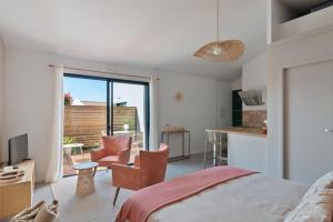 Appartements Studio Cocon Enea Bidart, terrasse et parking : photos des chambres