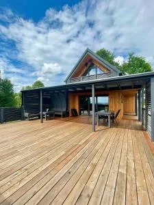 Stodoła Na Kresach - widokowy domek drewniany, całoroczny JACUZZI & SAUNA - Tarczek