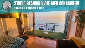 - L'IROIZH - CONCARNEAU - VUE MER PANORAMIQUE - STUDIO STANDING PLAGE DES SABLES BLANCS - PARKING - PANORAMIC SEA VIEW - NEAR THALASSOTHERAPY - Wifi - - 孔卡尔诺