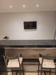 Flat com piscina, academia e vista para o mar