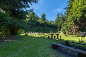 Villa with a covered pool, park, and playground