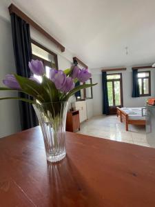 Old town studio with balcony