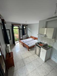 Old town studio with balcony