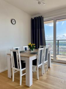 Luxury apartment in skyscraper with parking