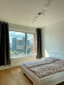 Luxury apartment in skyscraper with parking